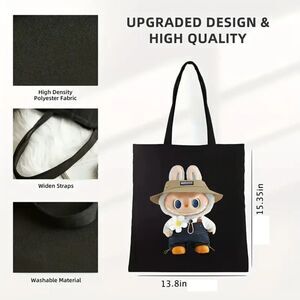 Black shoulder bag Cute Labubu Classic Pose Fun Labubu Lover Gifts Tote …